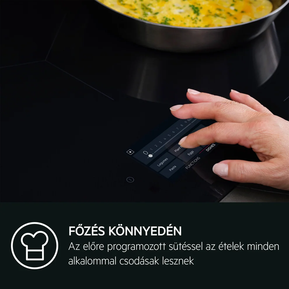 Aeg TH85IM30FB Sense Boil & Fry 8000 Indukciós főzőlap, Hob2Hood, 80 cm kép 5