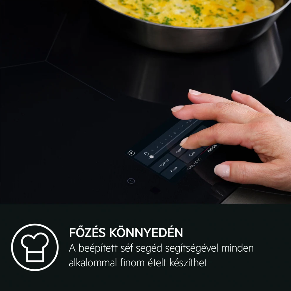 Aeg TH85IM30FB Sense Boil & Fry 8000 Indukciós főzőlap, Hob2Hood, 80 cm kép 8