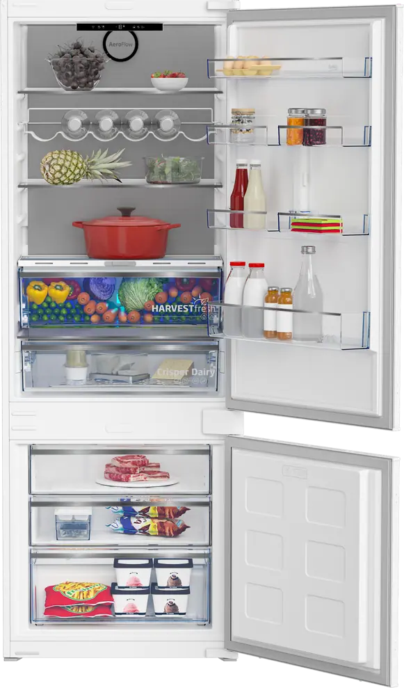 Beko BCNE400E50SHN beépíthető alulfagyasztós hűtőszekrény kép 3