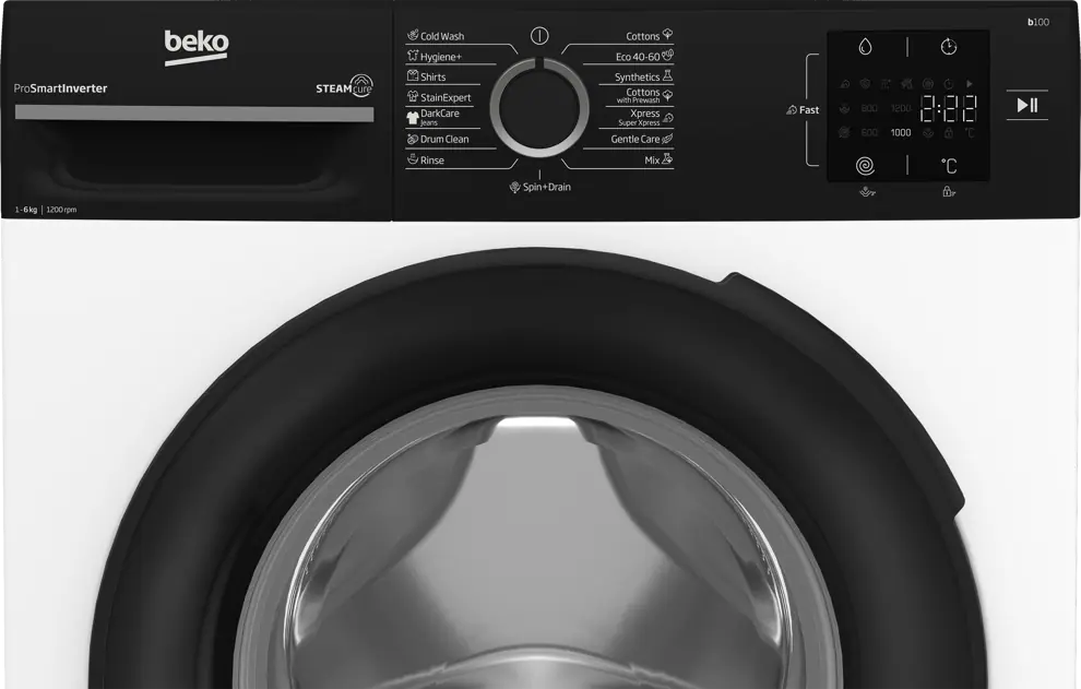 Beko BM1WFSU36223WPBB elöltöltős keskeny mosógép kép 4