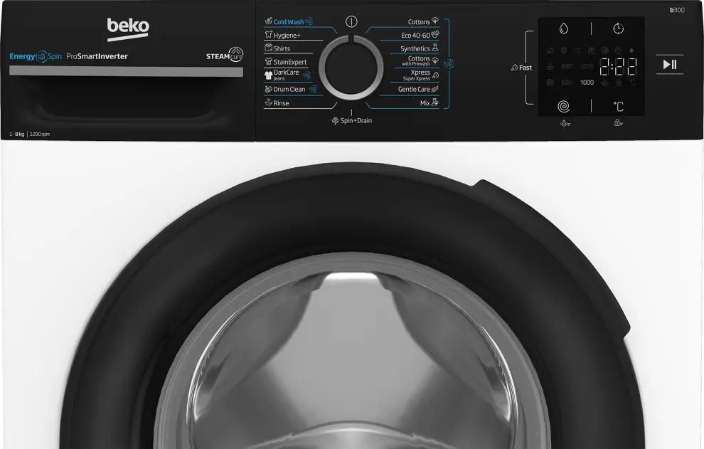 Beko BM3WFSU38213WPBB elöltöltős mosógép kép 4
