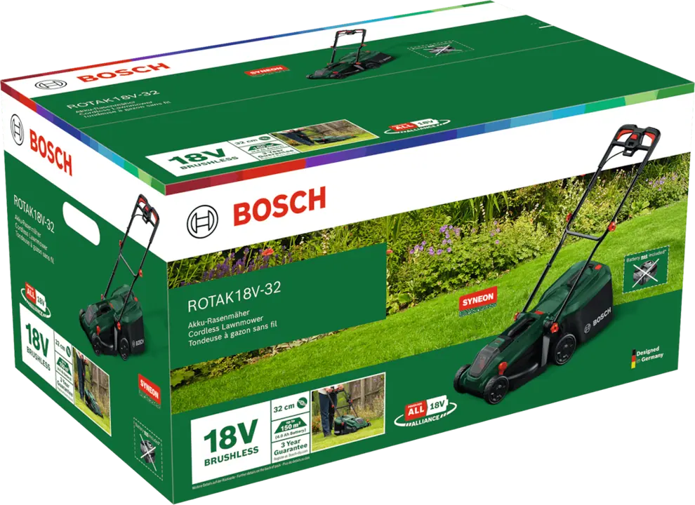 Bosch 06008B9P00 Rotak 18V-32 akkus fűnyíró (1 x 4,0 Ah) kép 11