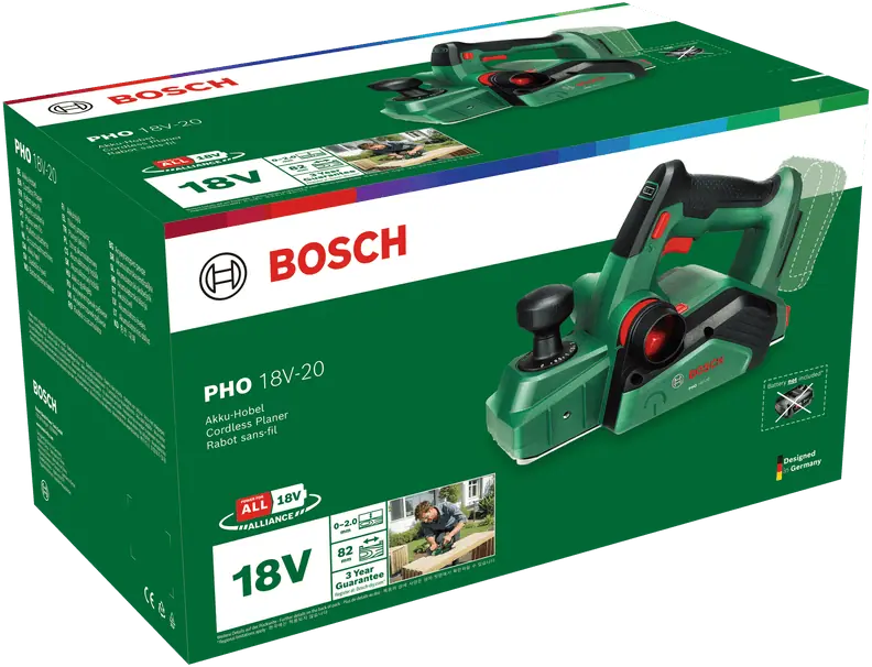 Bosch 06032A4200 PHO 18V-20 kézi akkus gyalu (akku és töltő nélkül) kép 3