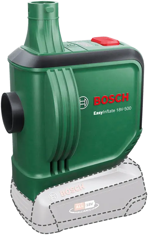 Bosch 0603947200 EasyInflate, akkus levegőkompresszor 18V-500 (akku és töltő nélkül) kép 2