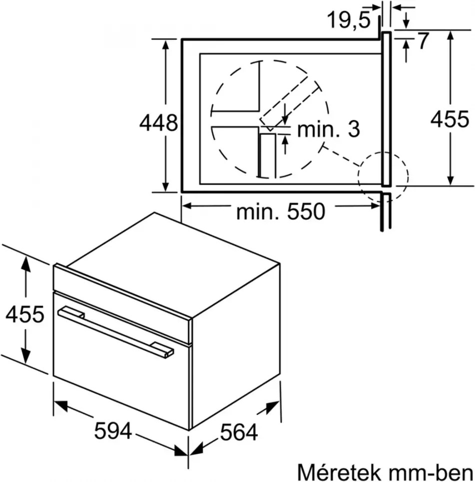 Bosch COA565GS0 BEÉPÍTHETŐ MIKROHULLÁMÚ SÜTŐ kép 2