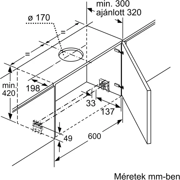 Bosch DFS067A51 Beépíthető páraelszívó kép 11
