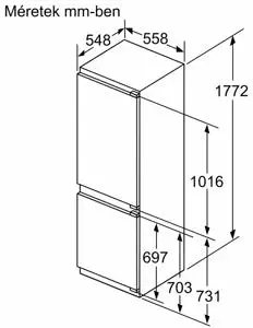 Bosch KIN86ADD0  Beépíthető alulfagyasztós hűtőszekrény kép 11