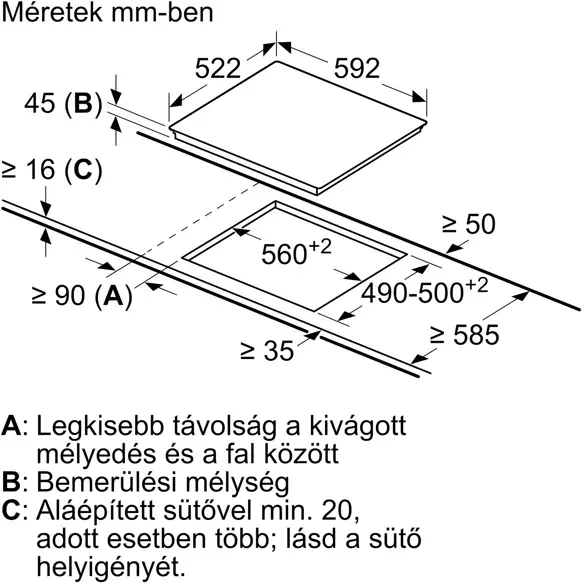 Bosch PKF631BB2E Beépíthető Kerámia Főzőlap kép 5
