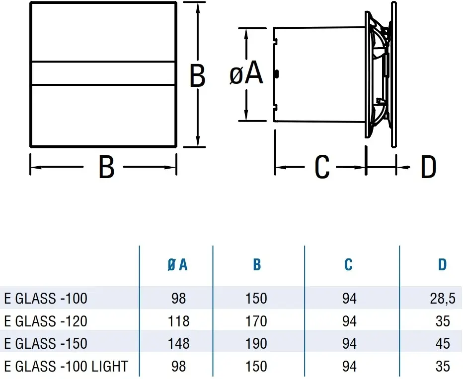 Cata E-100 MTH BK Új! Fürdőszoba és mellékhelyiség szellőztető ventilátorok kép 2