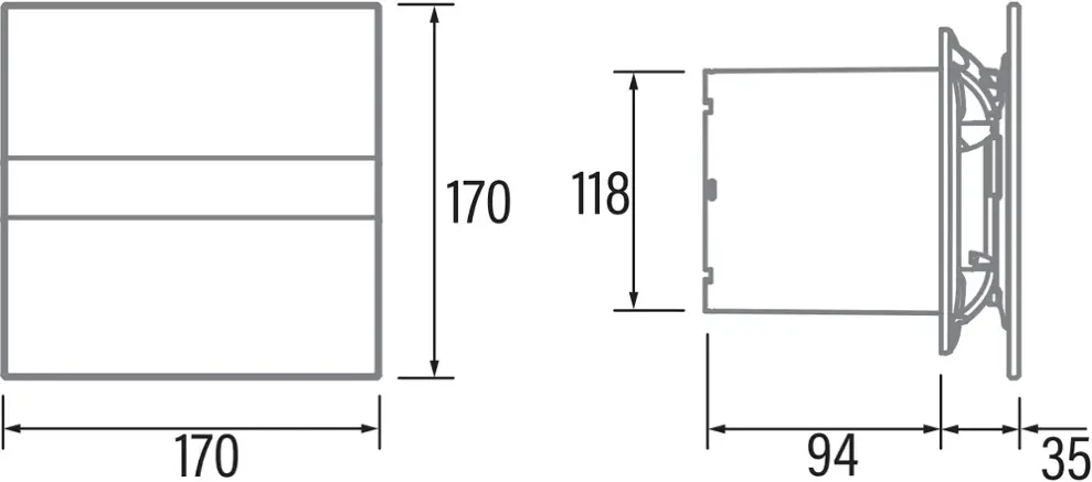 Cata E-120 G Fürdőszoba és mellékhelyiség szellőztető ventilátorok kép 2