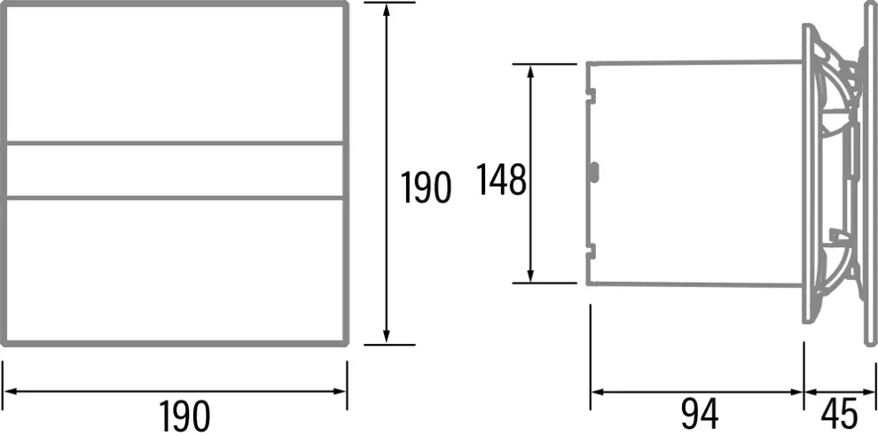 Cata E-150 G Fürdőszoba és mellékhelyiség szellőztető ventilátorok kép 2