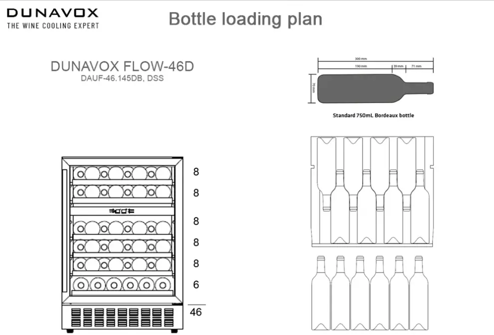Dunavox DAUF-46.145DB beépíthető borhűtő kép 3
