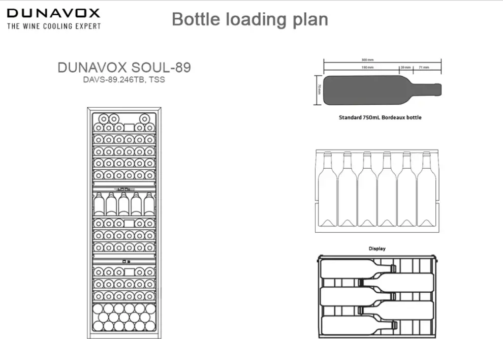Dunavox DX-89.246TB beépíthető borhűtő kép 4