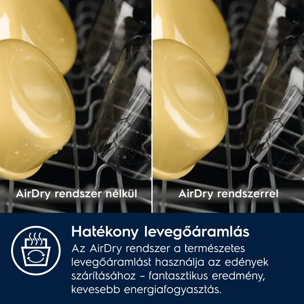 Electrolux EEG63430L GlassCare 700 Beépíthető keskeny mosogatógép, 45 cm AirDry MaxiFlex kép 2
