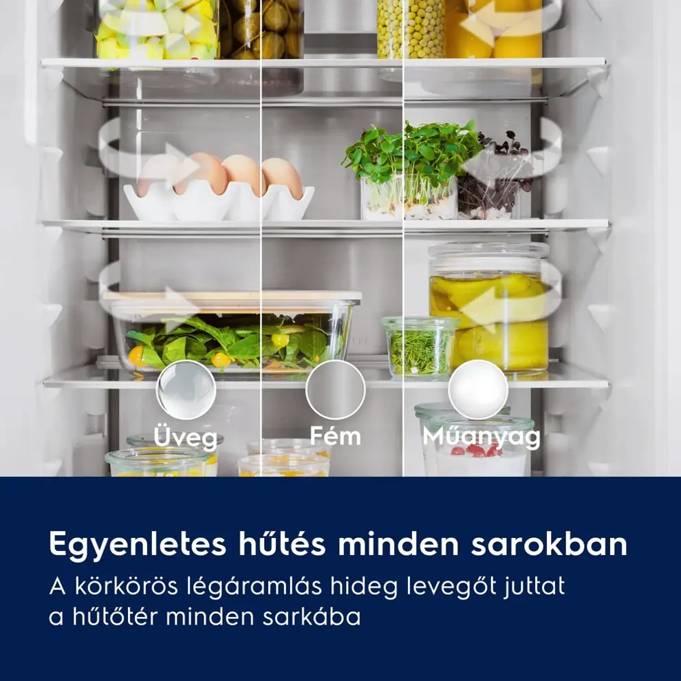 Electrolux ENA7CE18S3 BI Hűtő alulfagyasztós NF kép 5