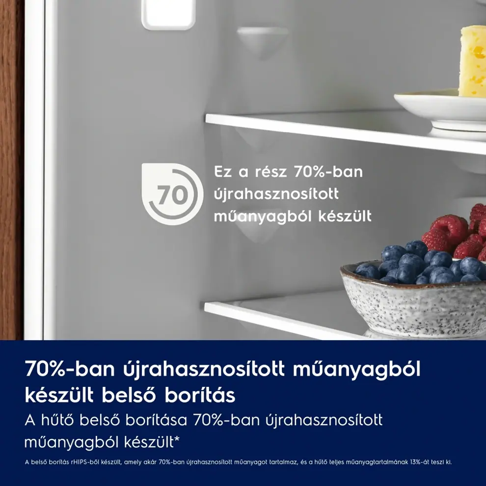 Electrolux ENA7CE18S3 BI Hűtő alulfagyasztós NF kép 9