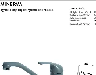Elleci Minerva Inox (MIKMINCR) Csaptelepek kép 2
