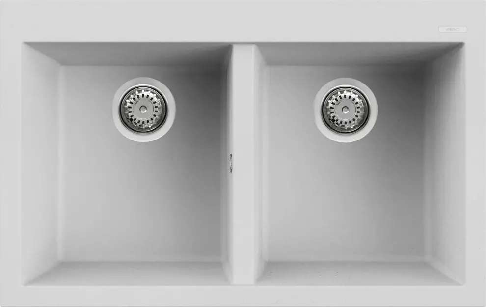 Elleci Quadra 350 G68 bianco (LGQ35068) Gránit mosogatótálcák Fő kép