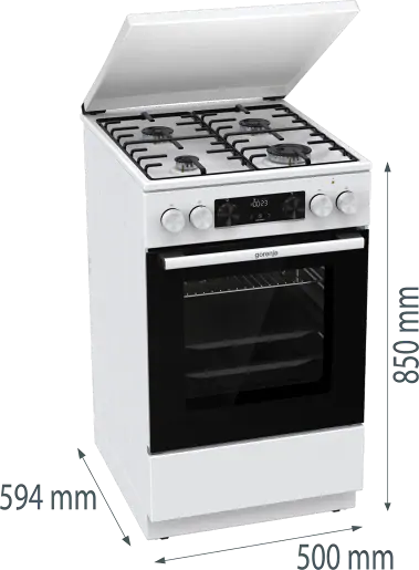 Gorenje GK5C64WH kombinált tűzhely kép 7