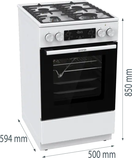 Gorenje GKS5C75WF kombinált tűzhely kép 8