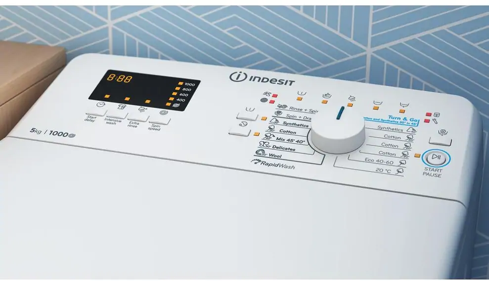 Indesit BTW S50400 EU/N felültöltős mosógép kép 7
