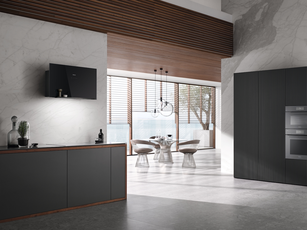 Miele DA 9092 W SCREEN OBSZIDIáNFEKETE kürtős páraelszívó kép 4