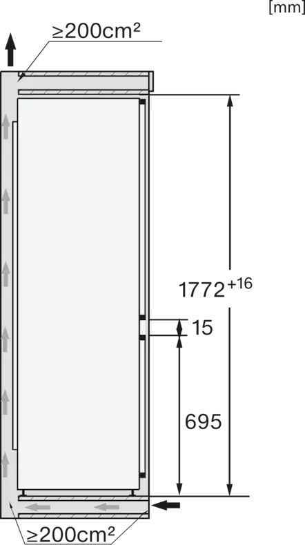 Miele KFN 7795 C beépíthető alulfagyasztós hűtőszekrény kép 6