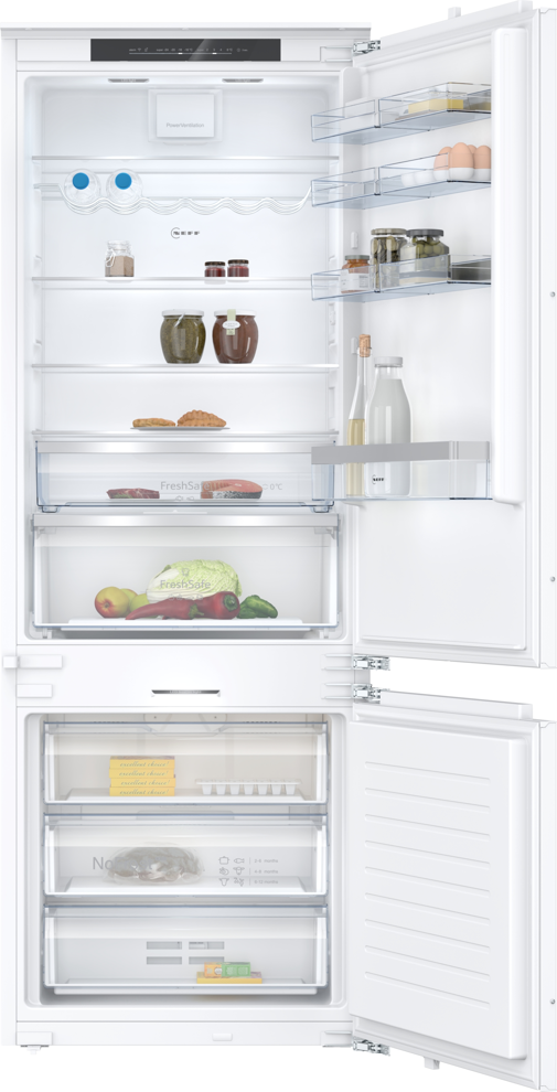 Neff KB7966DD0 Beépíthető alulfagyasztós hűtőszekrény Fő kép