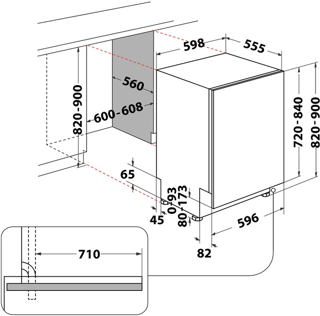 Whirlpool WH8IA15AM3TUS0 beépíthető mosogatógép kép 10