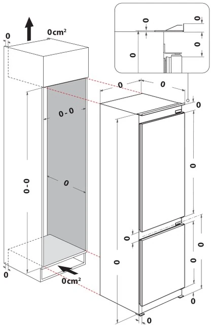 Whirlpool WHK2 5294 B6E beépíthető alulfagyasztós hűtőszekrény kép 19