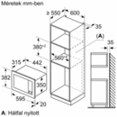 Bosch BFL623MB4 Beépíthető mikrohullámú sütő kép 8