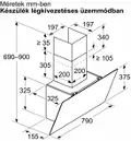 Bosch DWK85DK60  Falra szerelhető páraelszívó kép 7