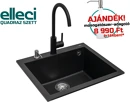 Elleci QUADRA 105 G40 Nero G40 nero (QUADRA2SZETT) Gránit mosogatótálcák Fő kép