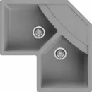 Elleci Unico Corner G48 cemento (LGUCOR48) Gránit mosogatótálcák Fő kép