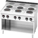 Ggm gastro EHB179E Ipari elektromos tűzhely - 700-as - összteljesítmény: 15,6 kW - 6 zónás - nyitott tárolórésszel - főzősorba illeszthető kép 3