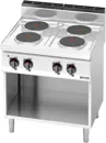 Ggm gastro EHB879E Ipari elektromos tűzhely - 700-as - főzősorba illeszthető - összteljesítmény: 10,4 kW - 4 zónás - öntöttvas főzőlap - nyitott tárolórésszel - 800x714x1.070 mm kép 3