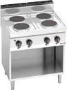 Ggm gastro EHB879E Ipari elektromos tűzhely - 700-as - főzősorba illeszthető - összteljesítmény: 10,4 kW - 4 zónás - öntöttvas főzőlap - nyitott tárolórésszel - 800x714x1.070 mm Fő kép