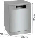 Gorenje GS642E90X szabadonálló mosogatógép kép 9