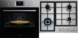 Aeg OA5AB21SM + HGB64420SM beépíthető sütő + beépíthető főzőlap kép