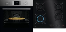 Aeg OA5AB21SM + HKB64453NB beépíthető sütő + beépíthető főzőlap kép