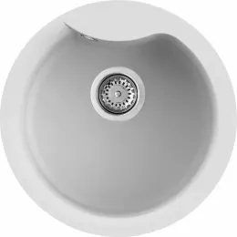 Elleci Ego Round  G68 bianco (LGEROU68) Gránit mosogatótálcák kép