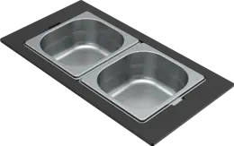 Elleci GOURMET 378 kétrészes Inox tároló edény HPL kerettel Gyümölcsmosó kosarak kép