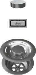 Elleci FLOW-PRO OPEN TWIST (tekerős) automata dugókiemelő egymedencés mosogatókhoz - ÚJ! Leeresztők, szűrők, szifonok kép