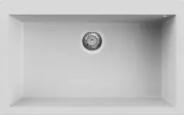 Elleci Quadra 130 G68 bianco (LGQ13068) Gránit mosogatótálcák kép
