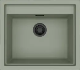 Elleci Sintesi 105 K82 Sage Green fekete tartozékokkal  (LKS10582BKM) Gránit mosogatótálcák kép