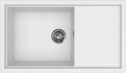 Elleci Sintesi 410 K96 White  inox tartozékokkal Keratek mosogatótálcák kép