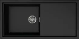 Elleci Sintesi 480 K86 Black inox tartozékokkal Keratek mosogatótálcák kép