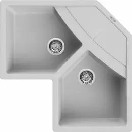 Elleci Unico Corner  M79 aluminium (LMUCOR79) Gránit mosogatótálcák kép