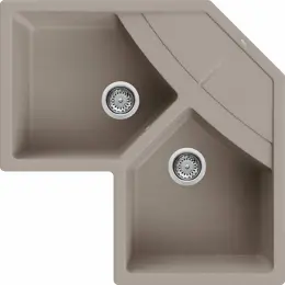 Elleci Unico Corner G43 tortora (LGUCOR43) Gránit mosogatótálcák kép